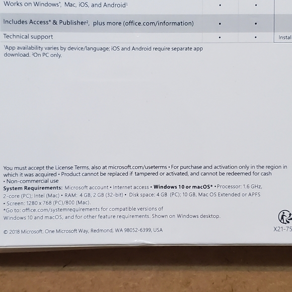 NWT- Microsoft office 2019 Home & Student. - Picture 6 of 6